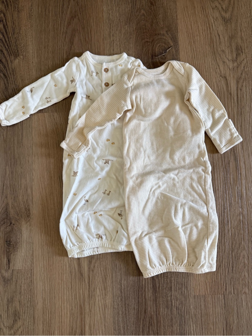 Carter's Cream Neutral Long-Sleeve Sleep Sacks - Set of 2